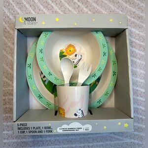Jungle Safari baby  Dinnerware Set - 5 pcs Bamboo